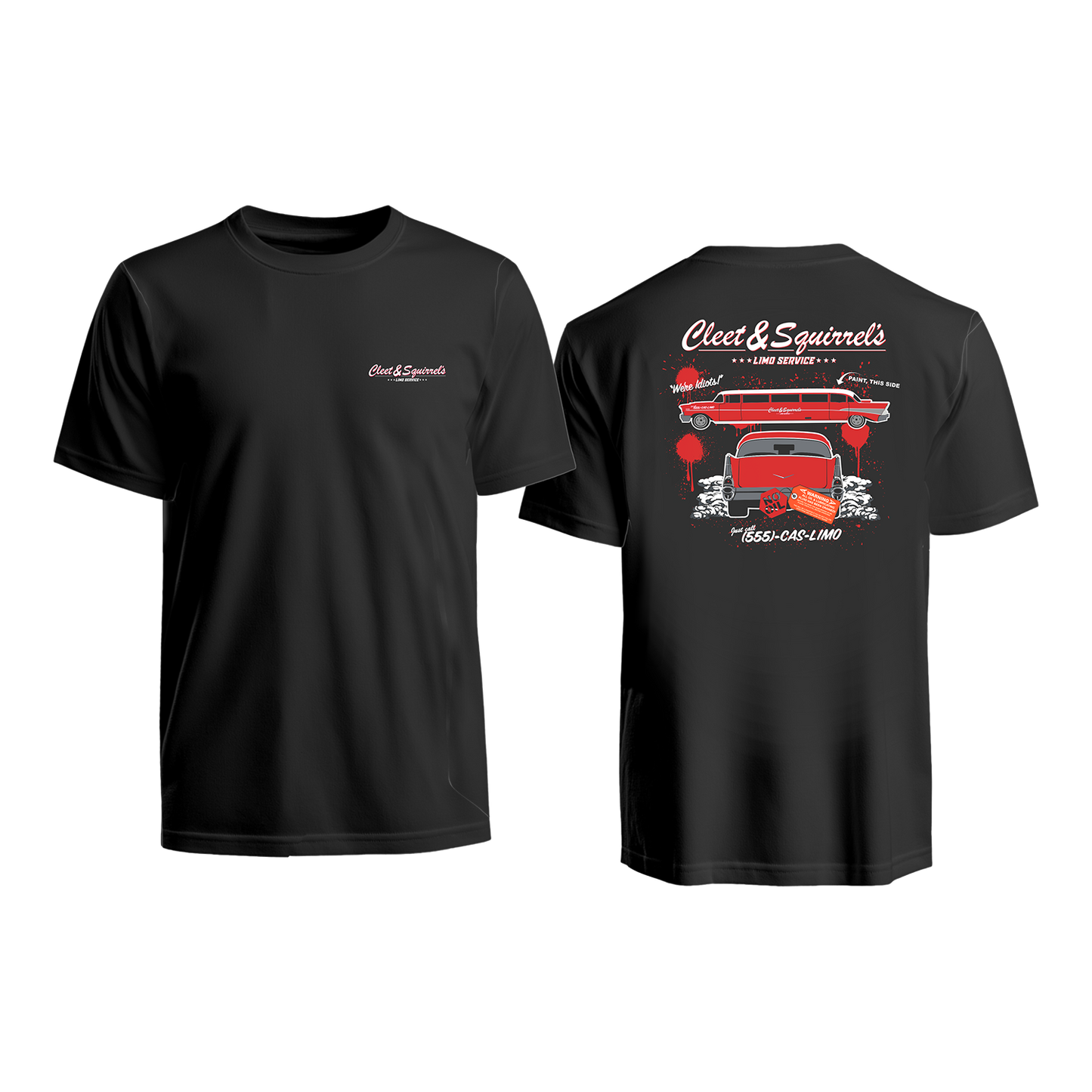 Cleet & Squirrel's Limo Service Shirt (Black or White Options)