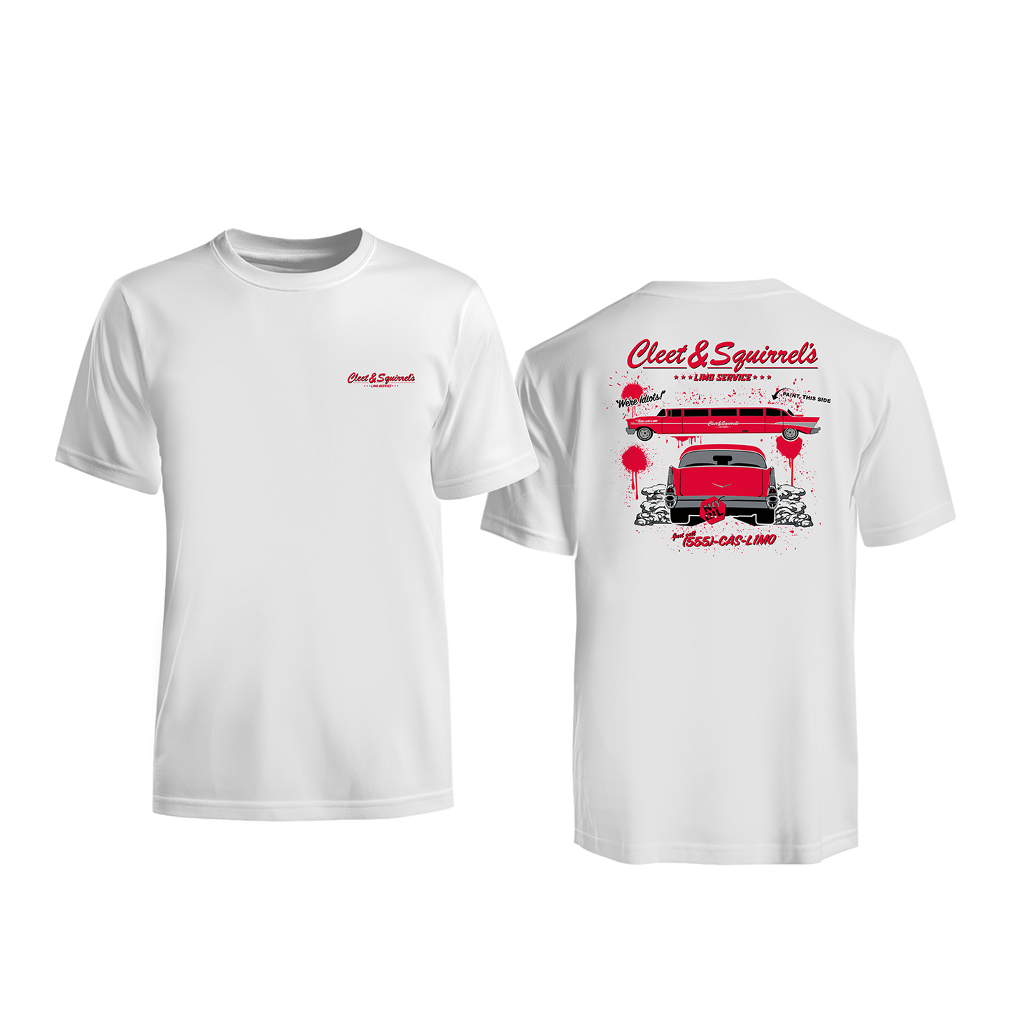 Cleet & Squirrel's Limo Service Shirt (Black or White Options)
