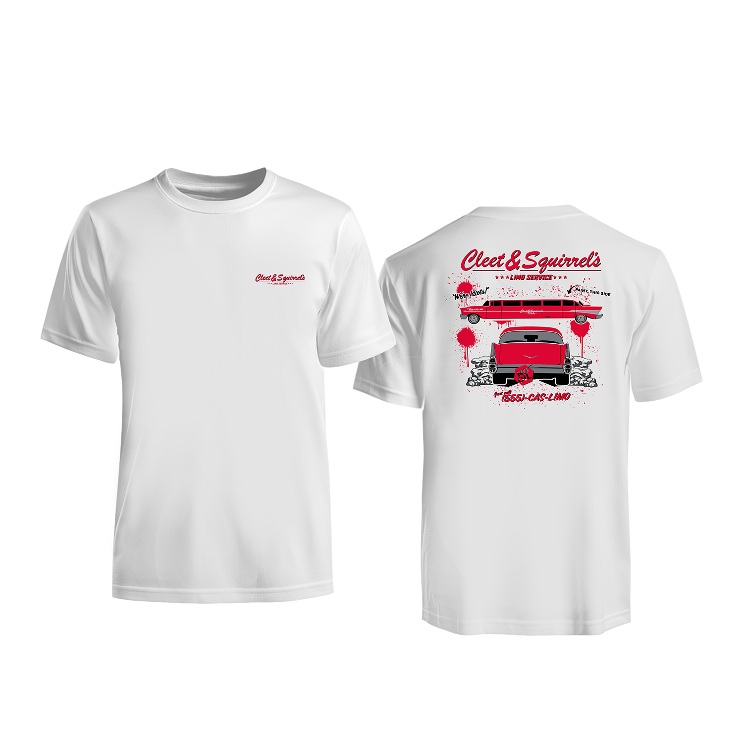 Cleet & Squirrel's Limo Service Shirt (Black or White Options)