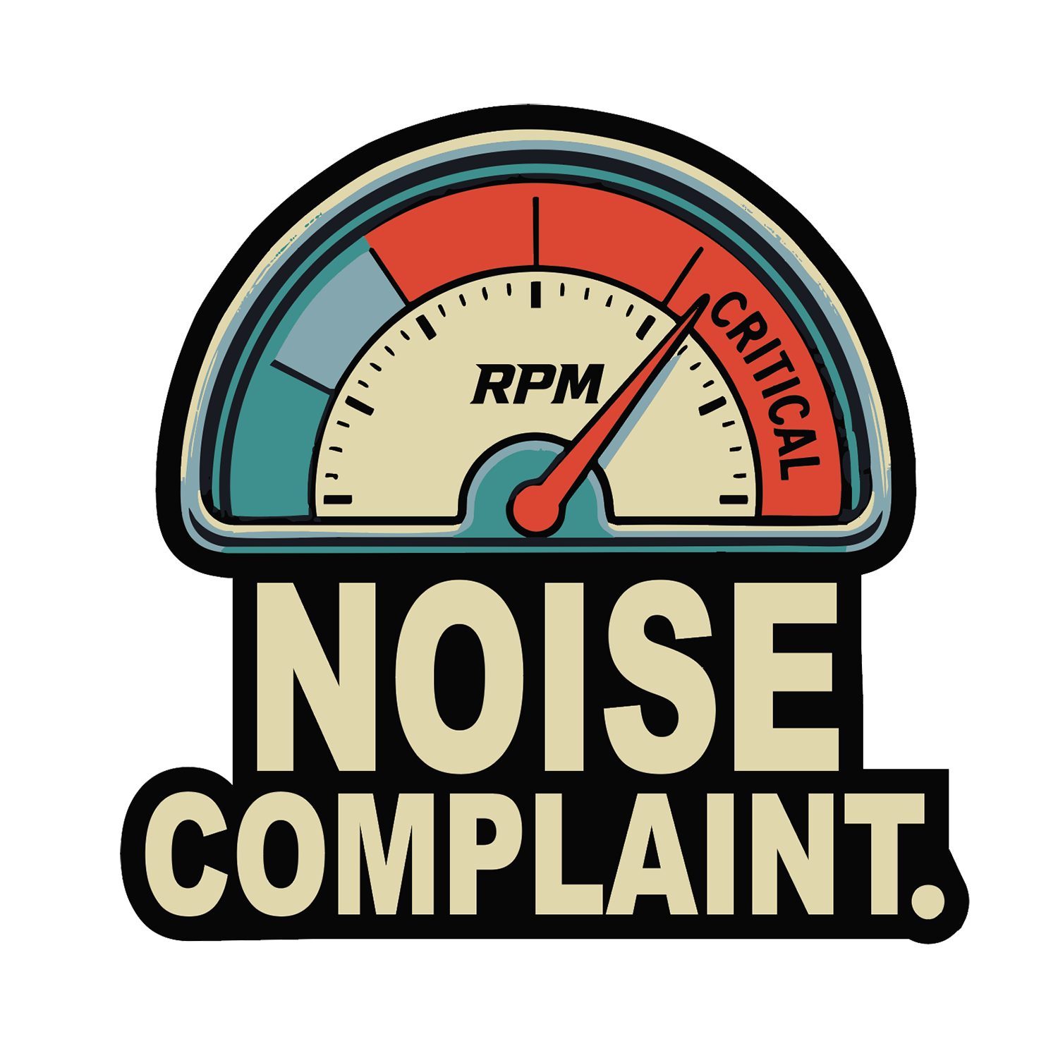 RPM Noise Complaint Sticker