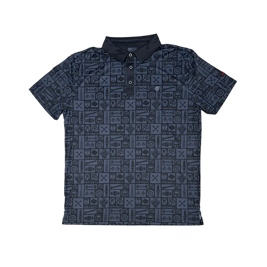 Cleetus Black Performance Polo