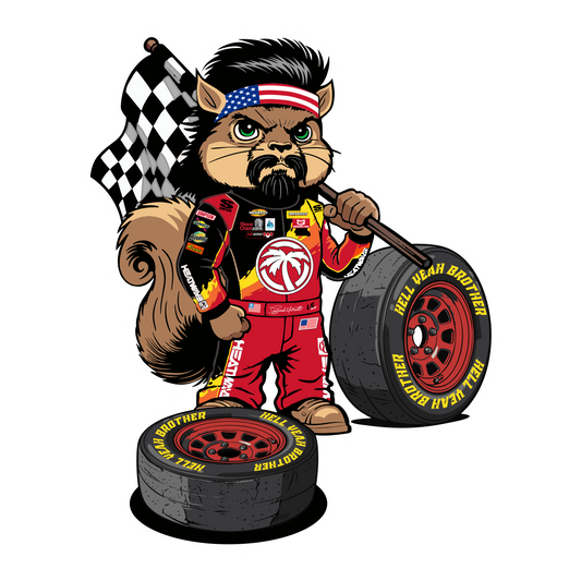 LS George Squirrel McNutt Tire Sticker