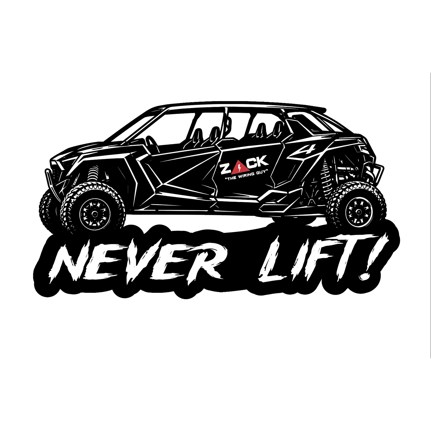 Zack Never Lift-Sticker