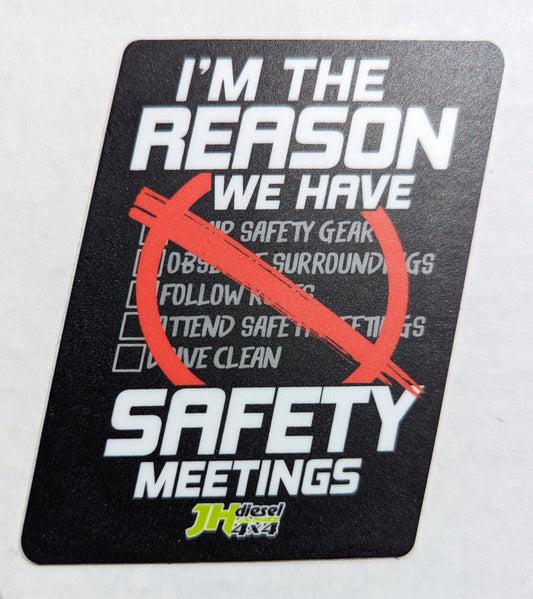 JH's Safety Meetings Sticker