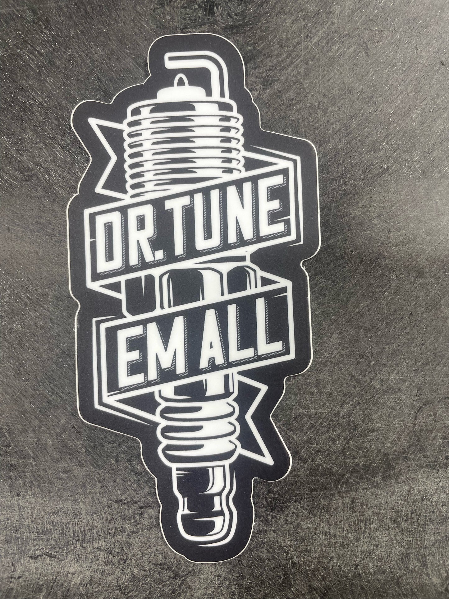 Dr. TuneEmAll Spark Plug Sticker